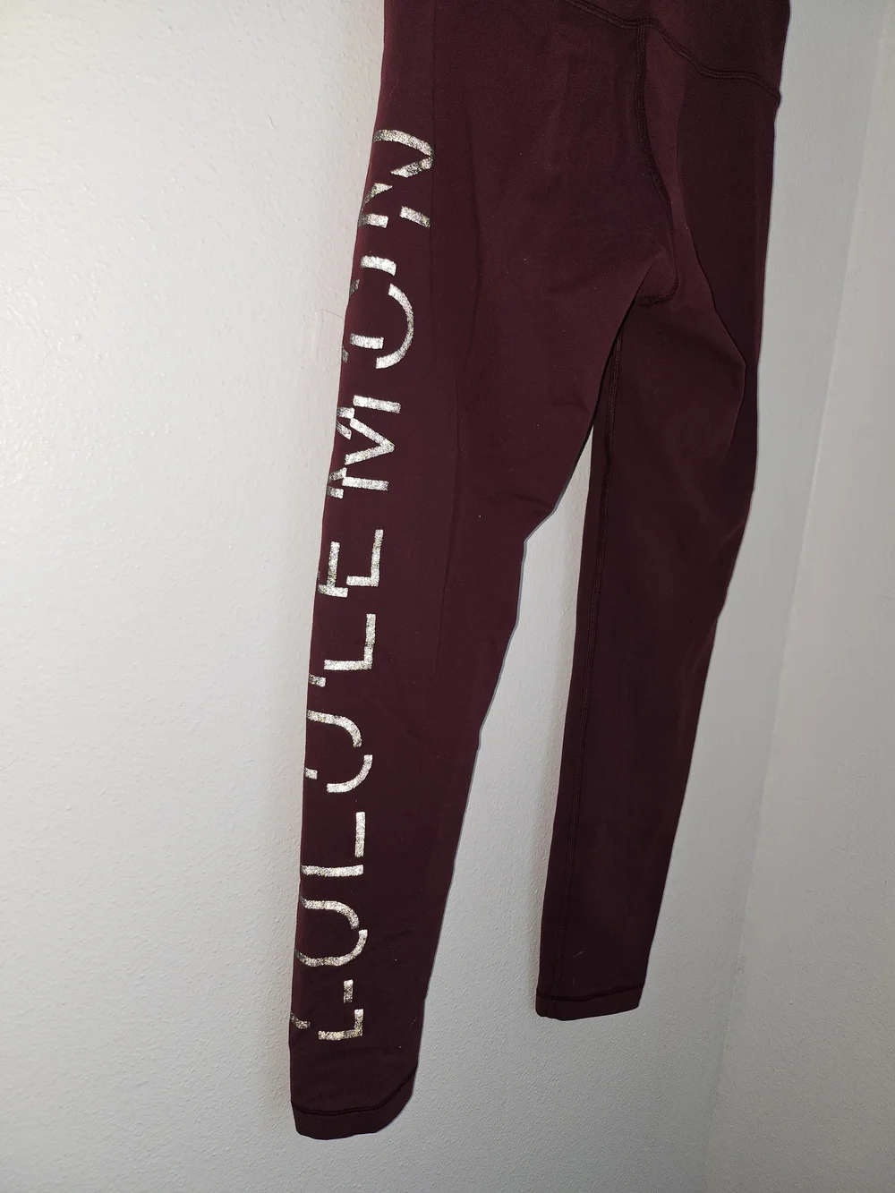 lululemon athletica Burgundy Womans Leggings with Side Logo